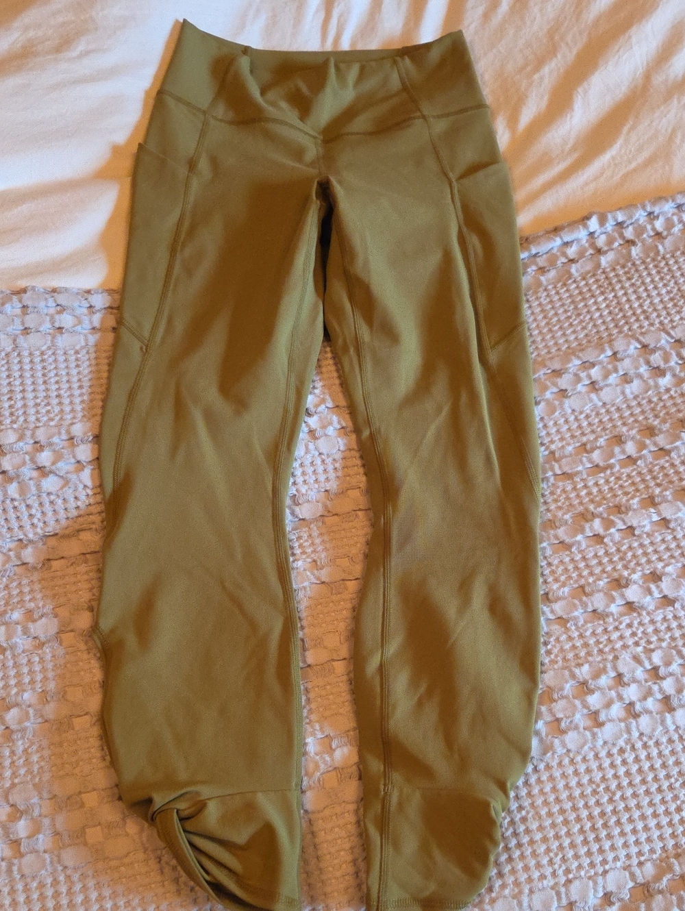 Olive Green Active Leggings- Small